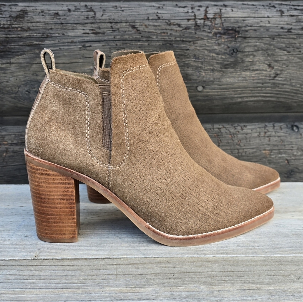 Dolce Vita Sirano Western Boho Suede Block Heel Bootie 9.5M - Picture 2 of 15